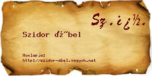 Szidor Ábel névjegykártya